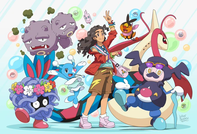 Me and my team of partners 💙

"Battling without dedicating some of my focus to admiring the lovely light show that Pokémon moves provide can be a little tedious..." 💫

Ready for new challenges! ✨💙 