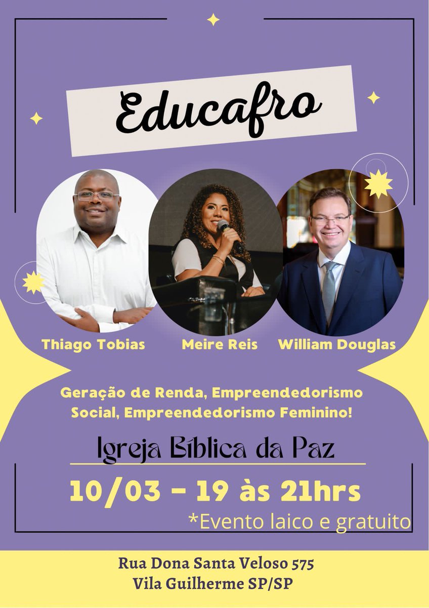 educafrobrasil's tweet photo. A Educafro em parceria com William Douglas realizará o evento sobre: 
⇩⇩⇩⇩⇩⇩⇩⇩⇩⇩⇩⇩⇩⇩⇩
GERAÇÃO DE RENDA, EMPREENDEDORISMO SOCIAL E EMPREENDEDORISMO FEMININO.
⇧⇧⇧⇧⇧⇧⇧⇧⇧⇧⇧⇧⇧⇧⇧ 

+ https://t.co/uU4HpRlLM2