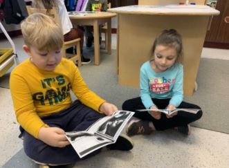 GenoaSchools's tweet photo. Students in Mrs. Mullen's Kindergarten class are developing reading skills and enjoying buddy reading time as they read Emergent Reader books together. https://t.co/69Sf7wwn1L