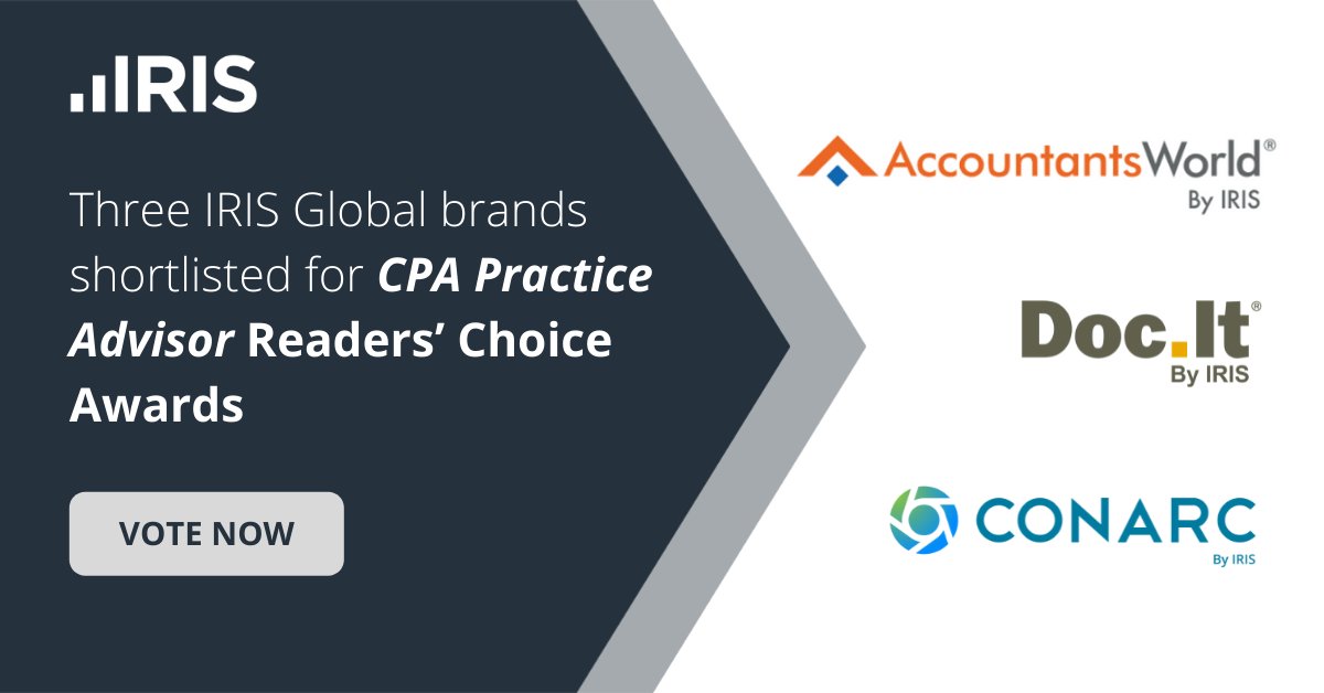 IRIS_SoftwareNA's tweet photo. Only 2️⃣ days left to vote for the CPA Practice Advisor Readers' Choice Awards! Vote here ⬇️

https://t.co/n4flw55kMO https://t.co/TyxhNzoq1L