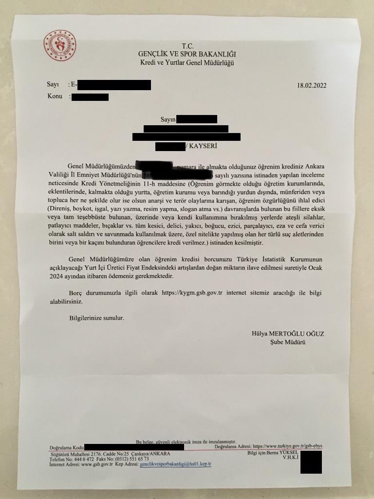 📢 Öğrenciler yalnız değil, öğrencileri açlıkla korkutamayacaksınız. <a href="/gencliksporbak/">Gençlik ve Spor Bakanlığı 🇹🇷</a> 

Ankara’da 12 Aralık #Barınamıyoruz Mitingi’miz öncesinde gözaltına alınmıştık. Gençlik ve Spor Bakanlığı gözaltına alınan onlarca öğrenci arkadaşımızın burs ve kredilerini kesti. Geri alacağız!