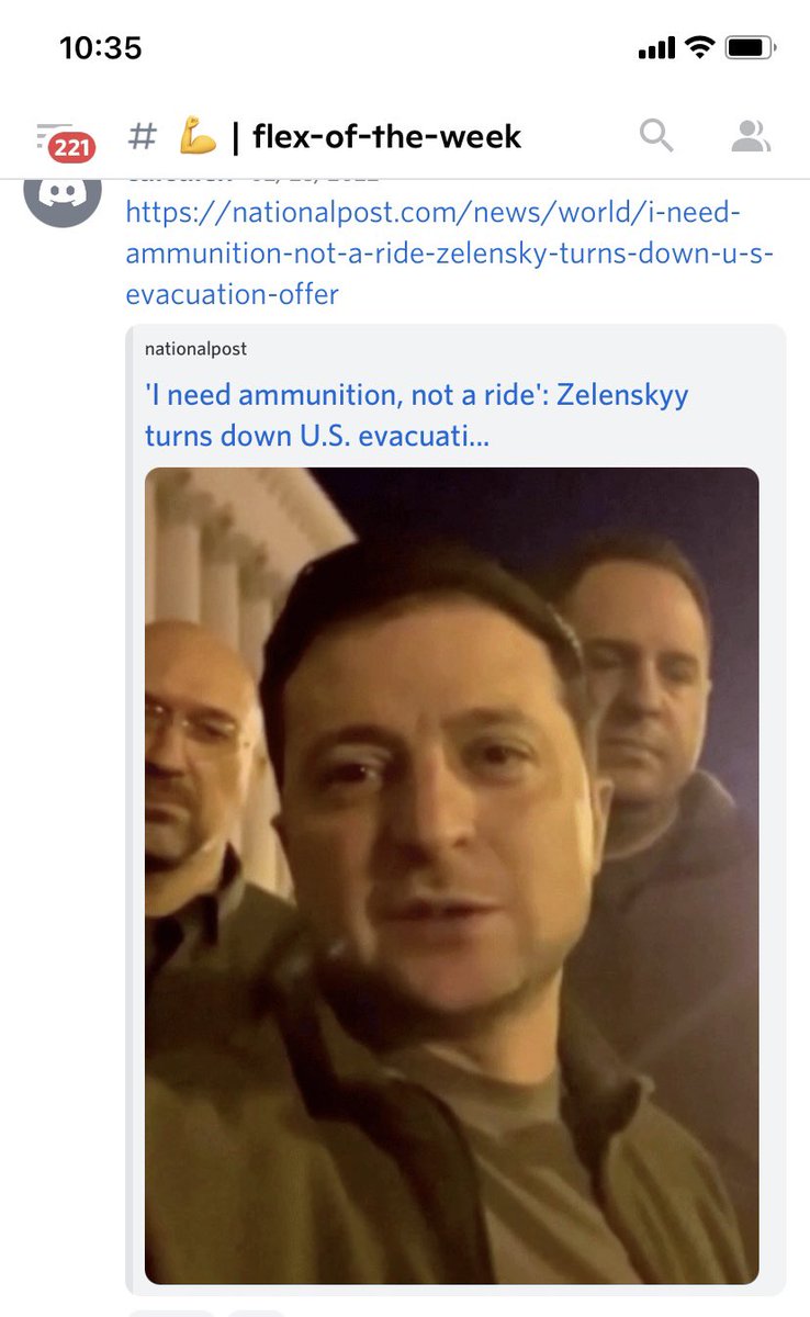 GM! #Putin sadly took flex-of-the-week last week for his assholery, but this week of course #Zelensky has been nominated for his determination, bravery, and his incredible leadership!
✊
Jump in our discord and get ready to show him some love when it’s time to vote!
#NFTCommunity