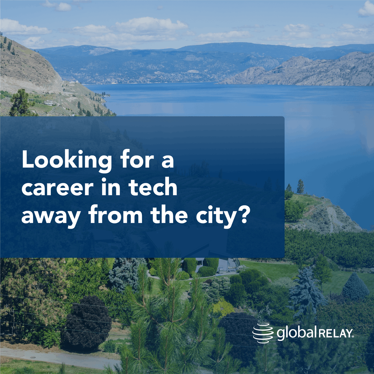 GlobalrelayHR's tweet photo. We're #hiring in #Kelowna - #Java Developers, Customer Service and Product Training Specialists, #DevOps Engineers, #FrontEnd Developers, and a Development Team Lead!
If you've been looking for an opportunity to experience all that the #Okanagan has to offer, now is your chance! https://t.co/M291vysJmA