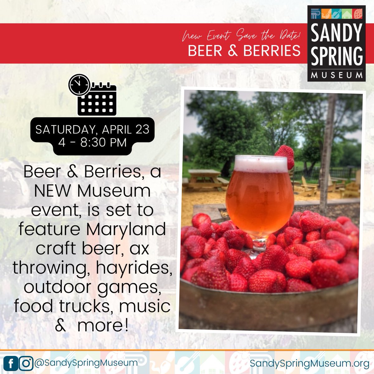 SSMuseum's tweet photo. Itโs time to mark your calendar for some amazing upcoming events at #SandySpringMuseum! ๐ฅณ
๐ฒ For more information or to #register for one (or more) of these events, visit our website and click on #CalendarOfEvents! https://t.co/ngHsCUJKgr