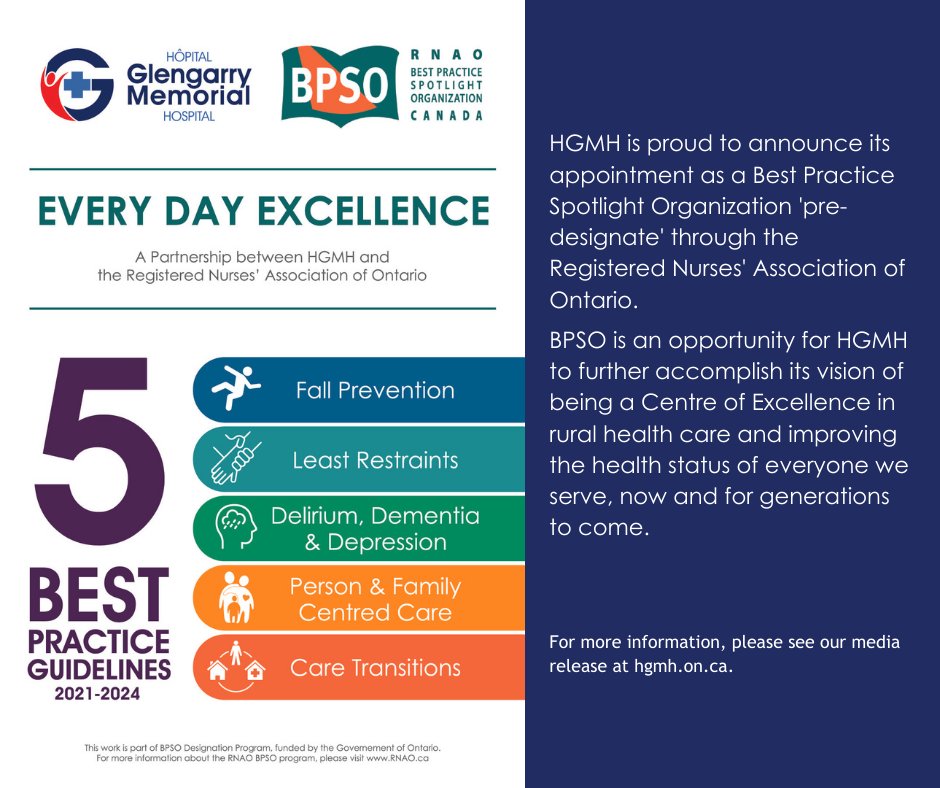 BPSO Press Release <a href="/GlengarryHosp/">Glengarry Memorial Hospital</a>
Fantastic work! <a href="/WendyMacLeodRN/">Wendy MacLeod</a> 
Thank you for the support! <a href="/RNAO/">RNAO</a> <a href="/gzucal2/">gzucal</a> <a href="/SusanMcNeill_/">Susan McNeill</a> 
hgmh.on.ca/Modules/News/i…