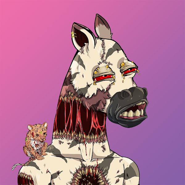 AndiZero33's tweet photo. My third #ZZ ! I can’t stop looking at him. He’s so amazing! Epic Af! If you haven’t yet - Get your ZZ!  The art and community is amazing and welcoming. Do it!  #ZZ #zombiezebras #ZZfam @ZombieZebrasNFT https://t.co/RWP2Pv2WBm