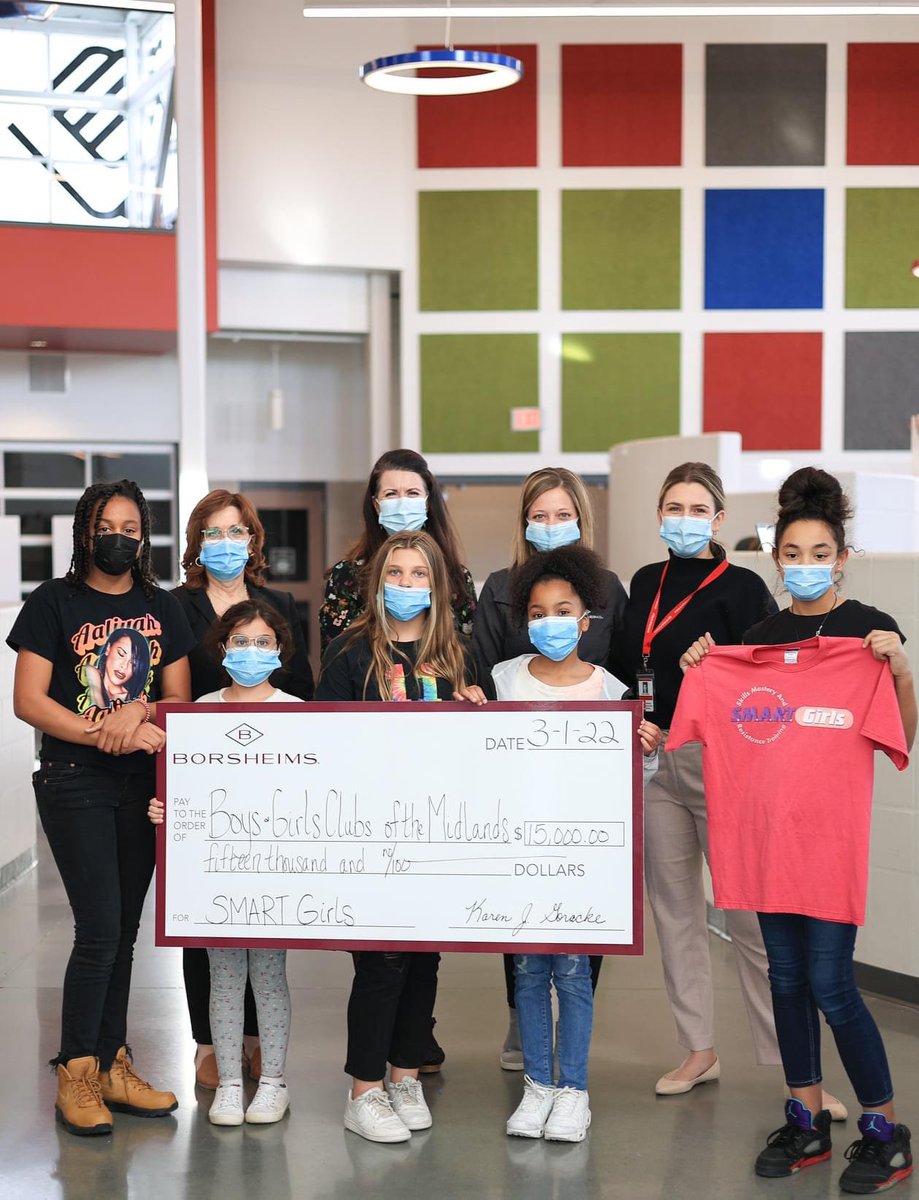 Boys & Girls Clubs of the Midlands (@bgcm) on Twitter photo Thank you, <a href="/Borsheims/">Borsheims</a>! π Yesterday, friends from Borsheims presented a check to us for $15,000 to sponsor our SMART Girls program. 
SMART Girls is a health, fitness, prevention/education and self-esteem enhancement program designed to meet the developmental needs of girls. Thank you, <a href="/Borsheims/">Borsheims</a>! π Yesterday, friends from Borsheims presented a check to us for $15,000 to sponsor our SMART Girls program. 
SMART Girls is a health, fitness, prevention/education and self-esteem enhancement program designed to meet the developmental needs of girls.