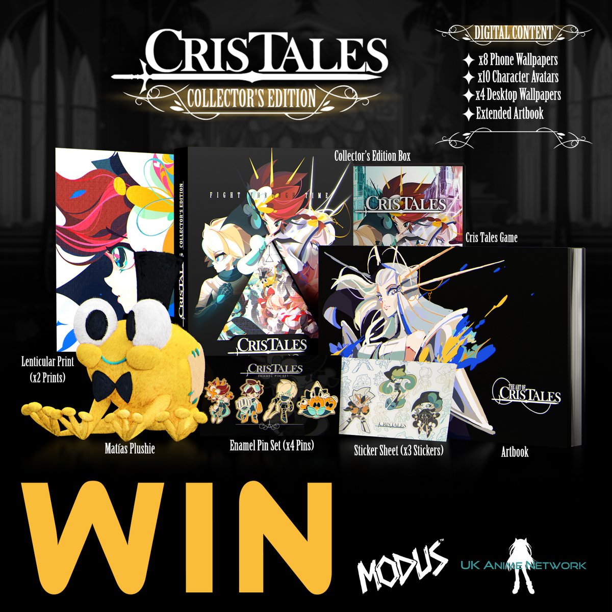 ukanime's tweet photo. Win a very rare copy of the Cris Tales Special Edition on PS4/PS5/Switch/Xbox, we have one copy for each platform. 

Just follow @Modus_Games on twitter or @modusgames on Instagram and comment below with your choice of platform.

#competition #gaming #CrisTales #win https://t.co/lVCt2dZm0c