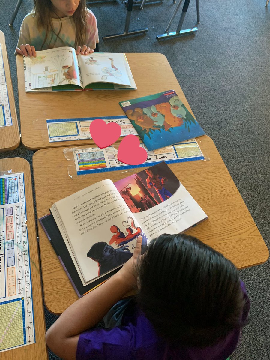 3rdPriest's tweet photo. D.E.A.R. is so refreshing and much needed! 😌  3rd grade is loving celebrating literacy week❣️📚 #ReadAcrossAmericaWeek #ReadOnFoxes @Nieman512 https://t.co/NwZsARmzMt