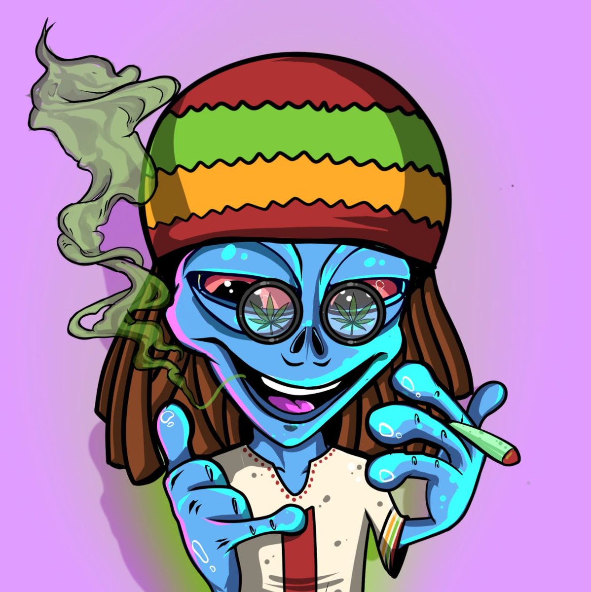 AliZein97's tweet photo. @HAPEsocial The Next Hapes are Aliens, and they have their own metaverse. 
Oh and they're stoners! ;)
Check them out! @Cannaverse_ https://t.co/tJ2DB7Uru5