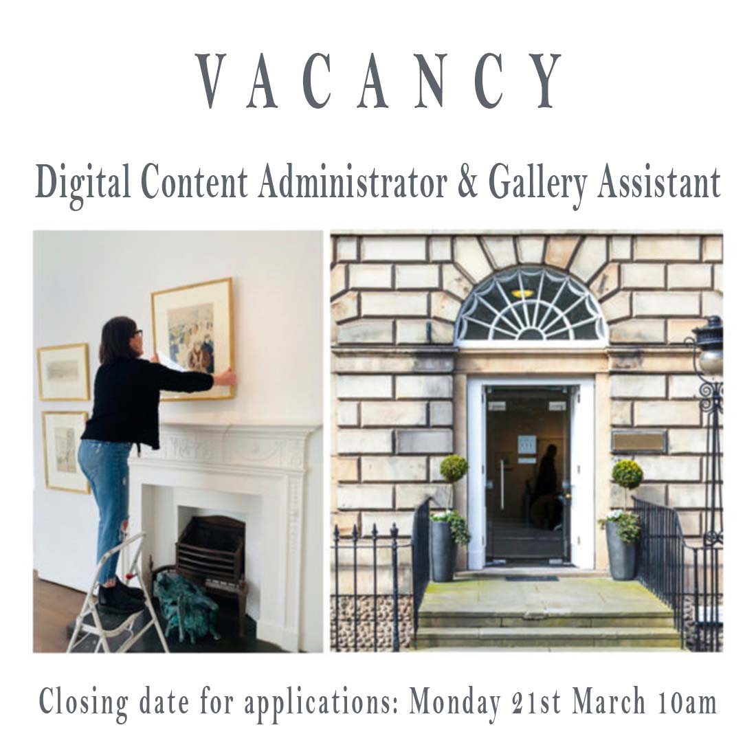 openeyegallerye's tweet photo. We’re hiring! Open Eye Gallery is looking for a motivated, creative and reliable individual to join our small core team as Digital Content Administrator and Gallery Assistant.

For more info - 
https://t.co/ishgNEiGr1

#Artjob #artopportunities #creativejob #vacancy #galleryjob https://t.co/O8f8hTrvwd