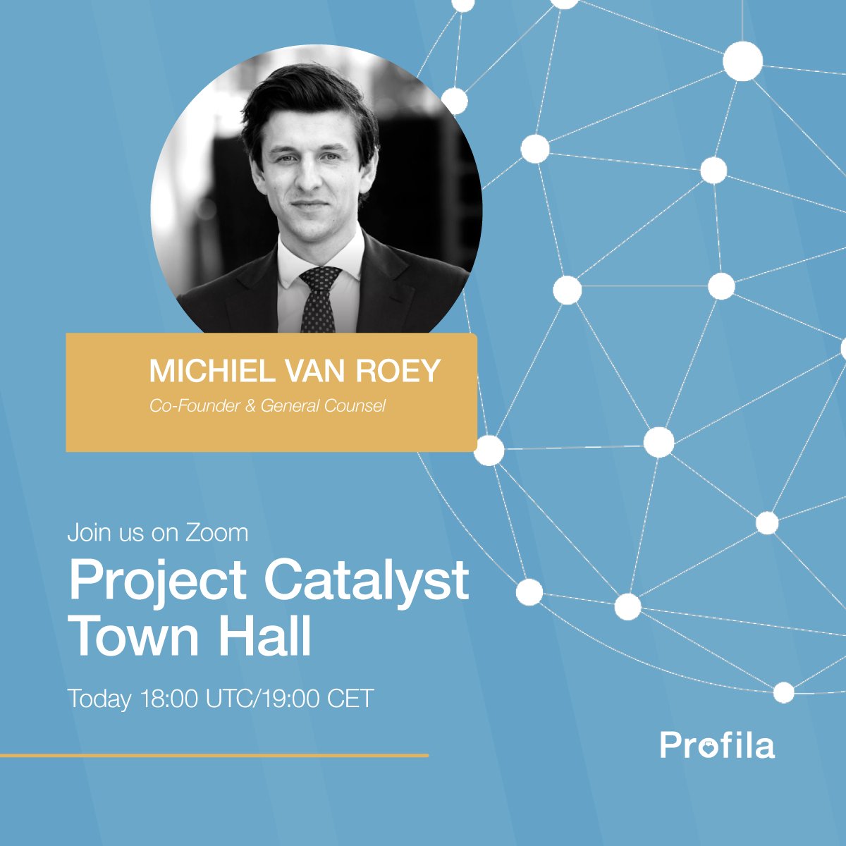ProfilaPrivacy's tweet photo. 📢 Join us in this week's Project Catalyst Town Hall! Our @MichielRoey will present Profila ecosystem and our Catalyst-funded projects! 

🕕 18:00 UTC (17:00 CET)
Join here: https://t.co/OxDpoe5Tte
#ProjectCatalyst #Cardano #CardanoCommunity #NFTProject #CNFT https://t.co/bVbMzazlJr