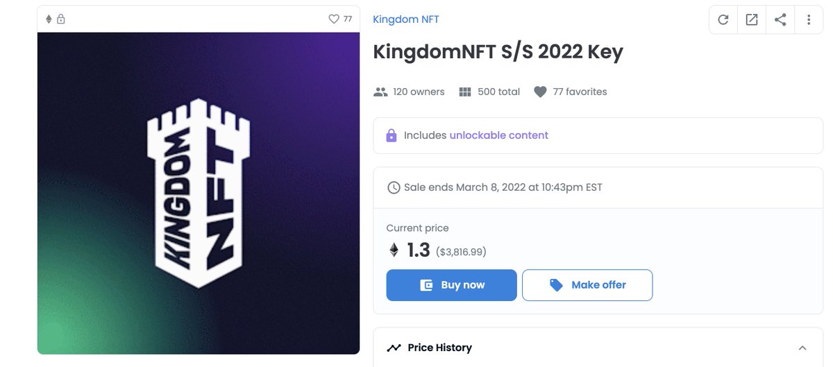 KingdomNFT (@kingdomnft) on Twitter photo 🎉🏰 SS22 Alpha Key Giveaway🏰🎉
To celebrate our 10k follower milestone, KingdomNFT will be giving away a SS22 Alpha Key valued >1.3 Ξ
opensea.io/collection/kin…
Rules:
✅Like & Retweet
✅Tag 2 Friends
✅Follow <a href="/KingdomNFT/">KingdomNFT</a>
Good luck & keep notifications on
#NFTs #NFTGiveaways 🎉🏰 SS22 Alpha Key Giveaway🏰🎉
To celebrate our 10k follower milestone, KingdomNFT will be giving away a SS22 Alpha Key valued >1.3 Ξ
opensea.io/collection/kin…
Rules:
✅Like & Retweet
✅Tag 2 Friends
✅Follow <a href="/KingdomNFT/">KingdomNFT</a>
Good luck & keep notifications on
#NFTs #NFTGiveaways