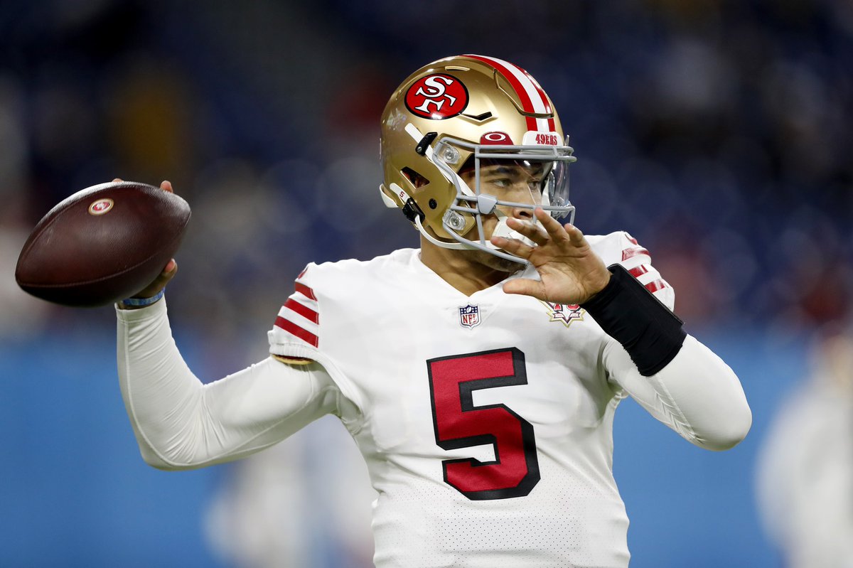 49ersSportsTalk's tweet photo. Trey Lance will be the starting QB of the #49ers in 2022. Garoppolo is NOT coming back and is expected to be traded in the next 2 weeks! #Niners are expected to sign a vet backup in FA.

TREY SZN has begun… #Niners https://t.co/LCQnx8WpWA