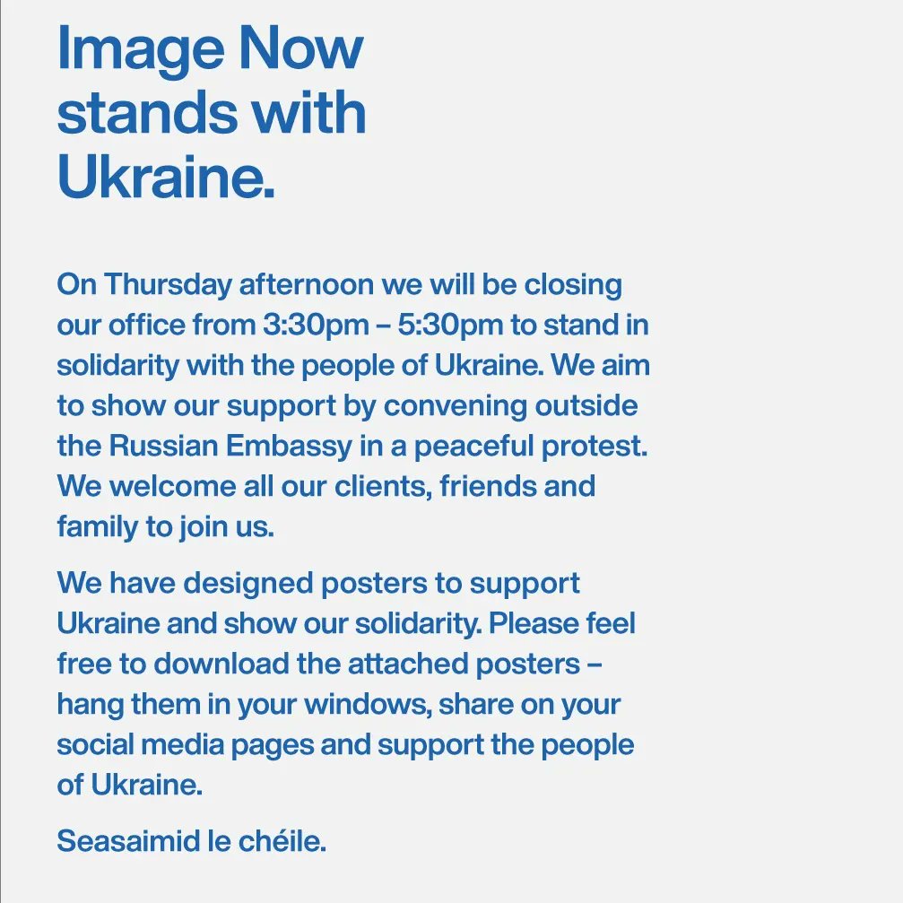 ImageNowGroup's tweet image. We Stand With Ukraine 
#WeStandWithUkraine #DesignForChange #imagenow #StopPutinNOW