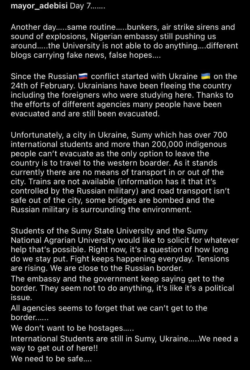 irabor_jngozi's tweet photo. WE NEED HELP IN SUMY!!! #savesumystudents https://t.co/FaaMsHmADV