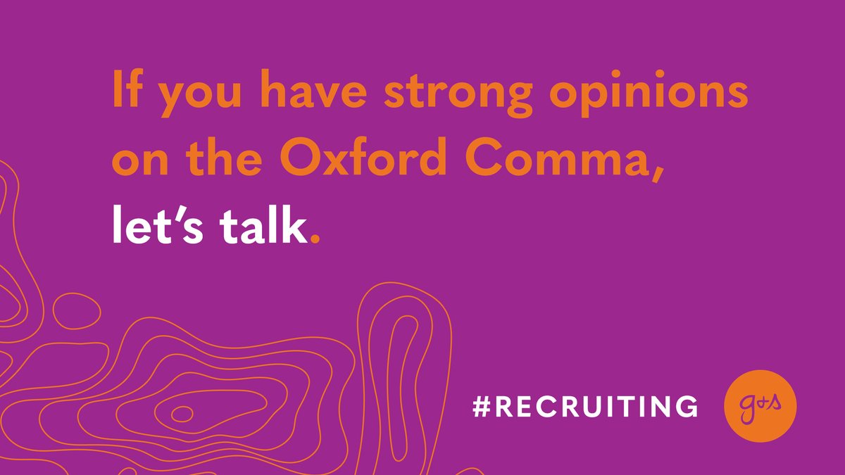gs_comms's tweet photo. We are G&S and we are hiring. We are not like other agencies, we're actually pretty cool! 😉
But seriously, if you’re in the business of communicating, we want to talk.
Check out all our open positions here: https://t.co/5O9mKxTi1I
#wearehiring #gsfamily https://t.co/LO8RnRb07U