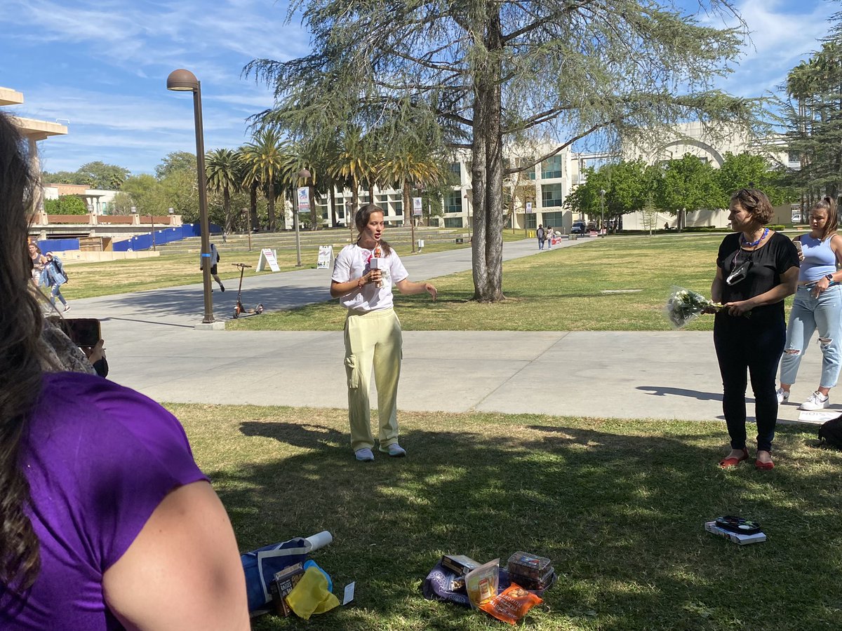 janeann_9's tweet photo. The incredibly brave Yuliia Zhytelna, CSUN student born in Ukraine, talks about her personal experience with the war currently going on in her country. #CSUN375 https://t.co/8bFqcn7026