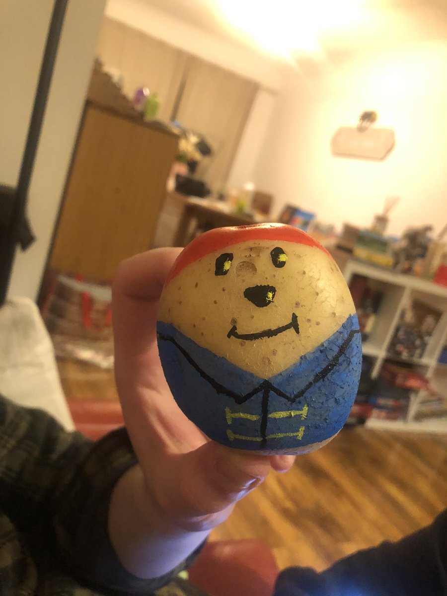 World book day ready. Check out my Paddington bear potato! 🤣