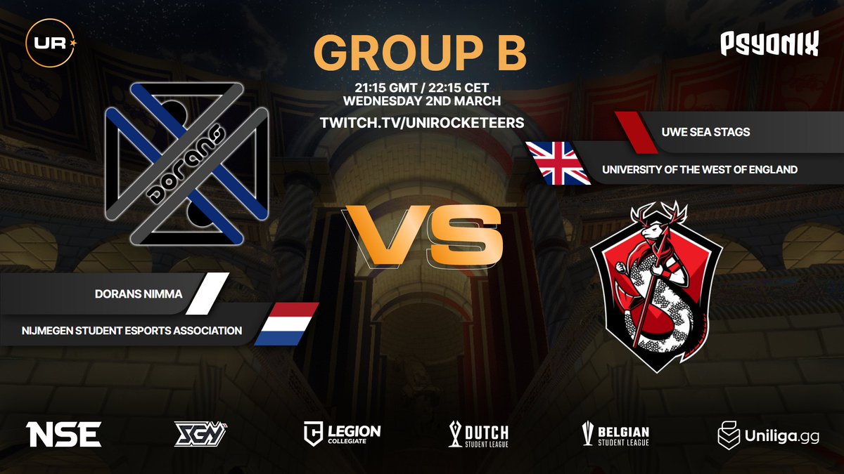 UniRocketeers (@unirocketeers) on Twitter photo .<a href="/ntu_esports/">NTU Esports</a> gets a dominant victory against their spanish foes!
Up next we have the last series of the day as <a href="/doransesports/">Dorans E-sport</a> face <a href="/UWESeaStags/">UWE Esports Society</a>!
🎙️ <a href="/formalcasting/">max vonneumann</a> & <a href="/NuaLaoch/">Alex Delamer</a>
ℹ️ liquipedia.net/rocketleague/U…
📺 twitch.tv/UniRocketeers .<a href="/ntu_esports/">NTU Esports</a> gets a dominant victory against their spanish foes!
Up next we have the last series of the day as <a href="/doransesports/">Dorans E-sport</a> face <a href="/UWESeaStags/">UWE Esports Society</a>!
🎙️ <a href="/formalcasting/">max vonneumann</a> & <a href="/NuaLaoch/">Alex Delamer</a>
ℹ️ liquipedia.net/rocketleague/U…
📺 twitch.tv/UniRocketeers