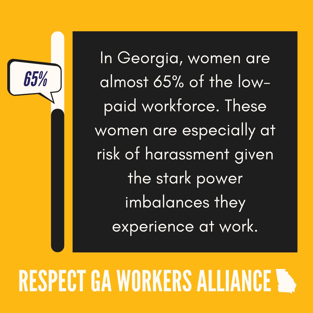 9to5georgia's tweet photo. A discrimination and harassment free workplace is not even the bare minimum - its the basement floor. #RespectGAWorkers https://t.co/7MVhTTBfpY