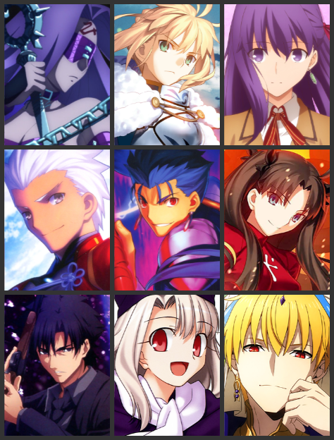 Michael Go 🍀☘️ on X: 3x3 of my favourite Fate Series characters (not in  order)  / X