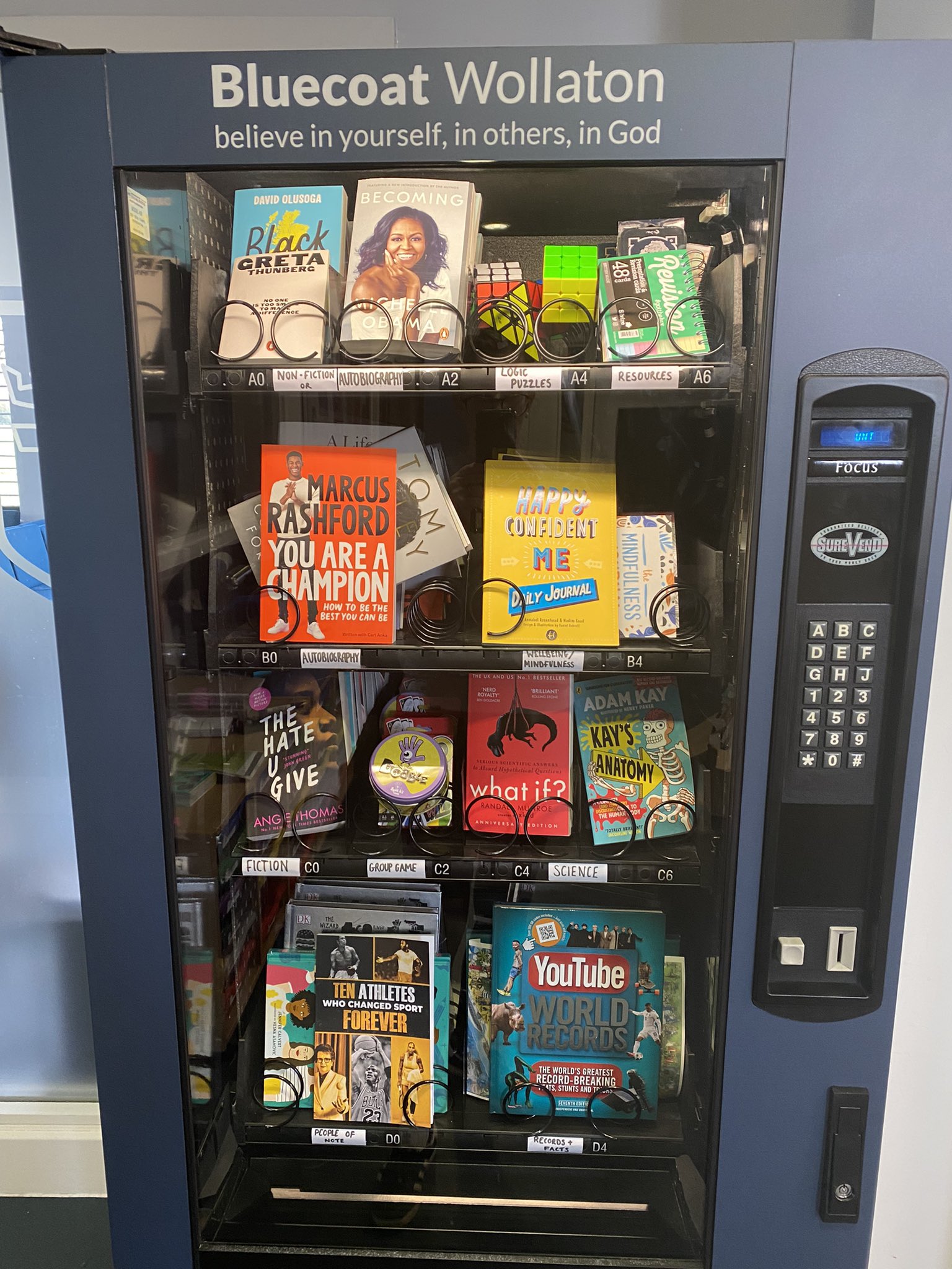 Bluecoat Wollaton Academy on Twitter: "Delighted to have the first  recipient of the rewards vending machine at @Blue_Wollaton today! An  amazing student who goes the extra mile and embodies a world class