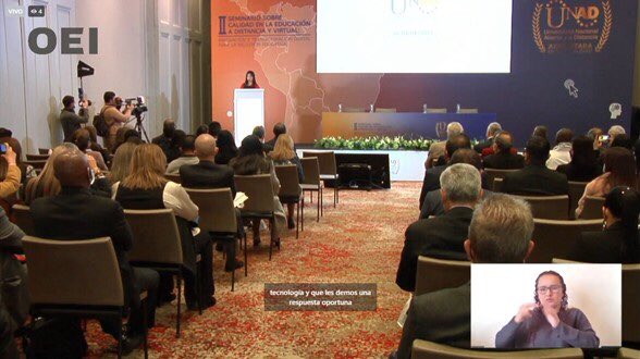 riaces_org's tweet photo. El presidente de @riaces_org, participa en inauguracion del II Seminario Iberoamericano de Calidad en EaD, espacio privilegiado que impulsa la calidad de la educación a distancia y virtual, con inclusión educativa @UniversidadUNAD @Mineducacion @EspacioOEI https://t.co/larVSDJGXB