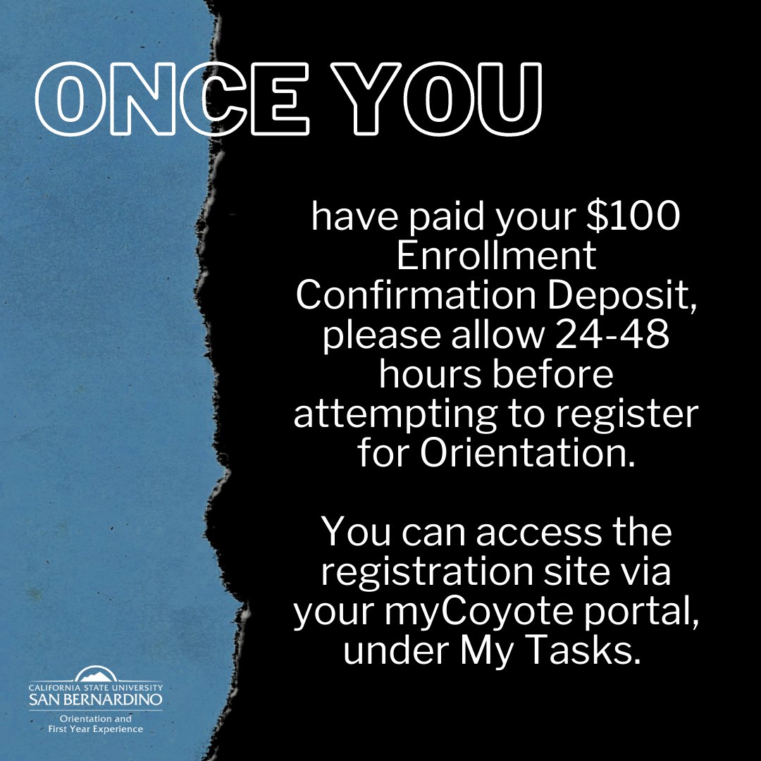 CSUSB Orientation & First Year Experience tweet media