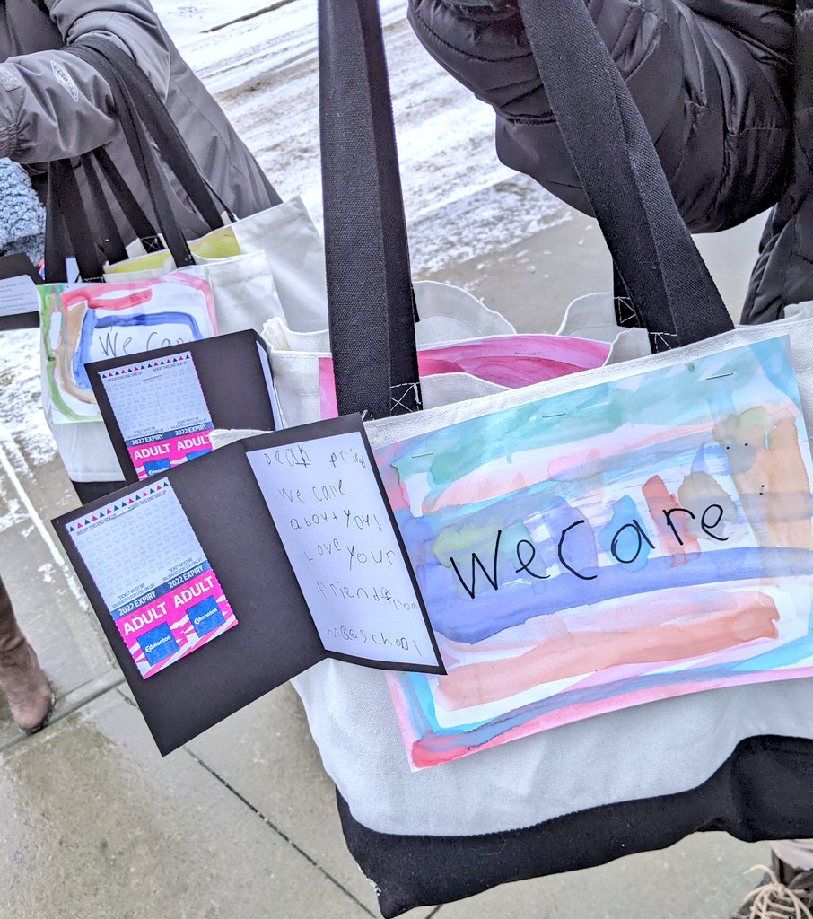 Thanks @AmarjeetSohiYEG for coming to visit @GriesbachSchool. The Fabulous Firsties were so proud to tell you about their @myunitedway Make Your Mark on Poverty project. We know the @mustardseedyeg community will appreciate the We Care bags.