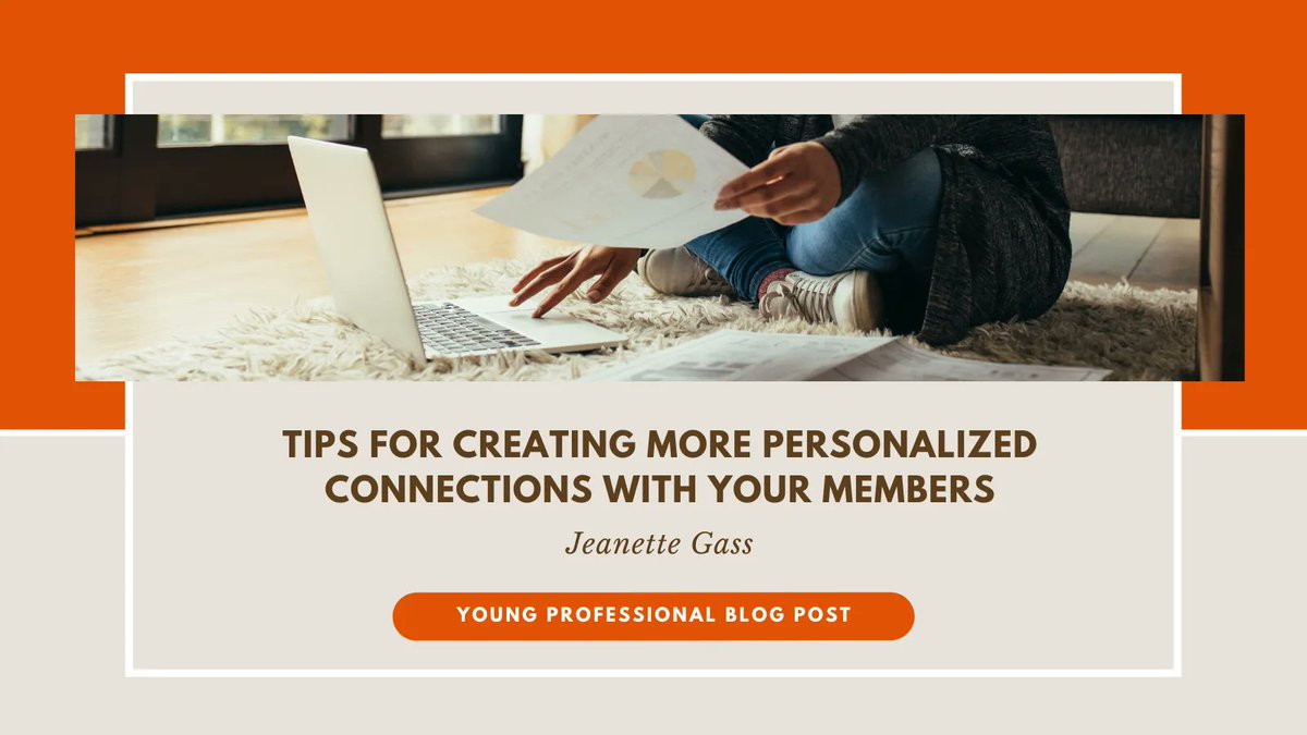 ASAEYP's tweet photo. Learn three simple tips for making more personalized connections with your members through your online communications from YP Committee Member @jeanettegass. https://t.co/p1YpsK31VC #ASAE #ASAEYP #youngprofessionals #youngleaders #assnchat https://t.co/vNb3XfAF2I