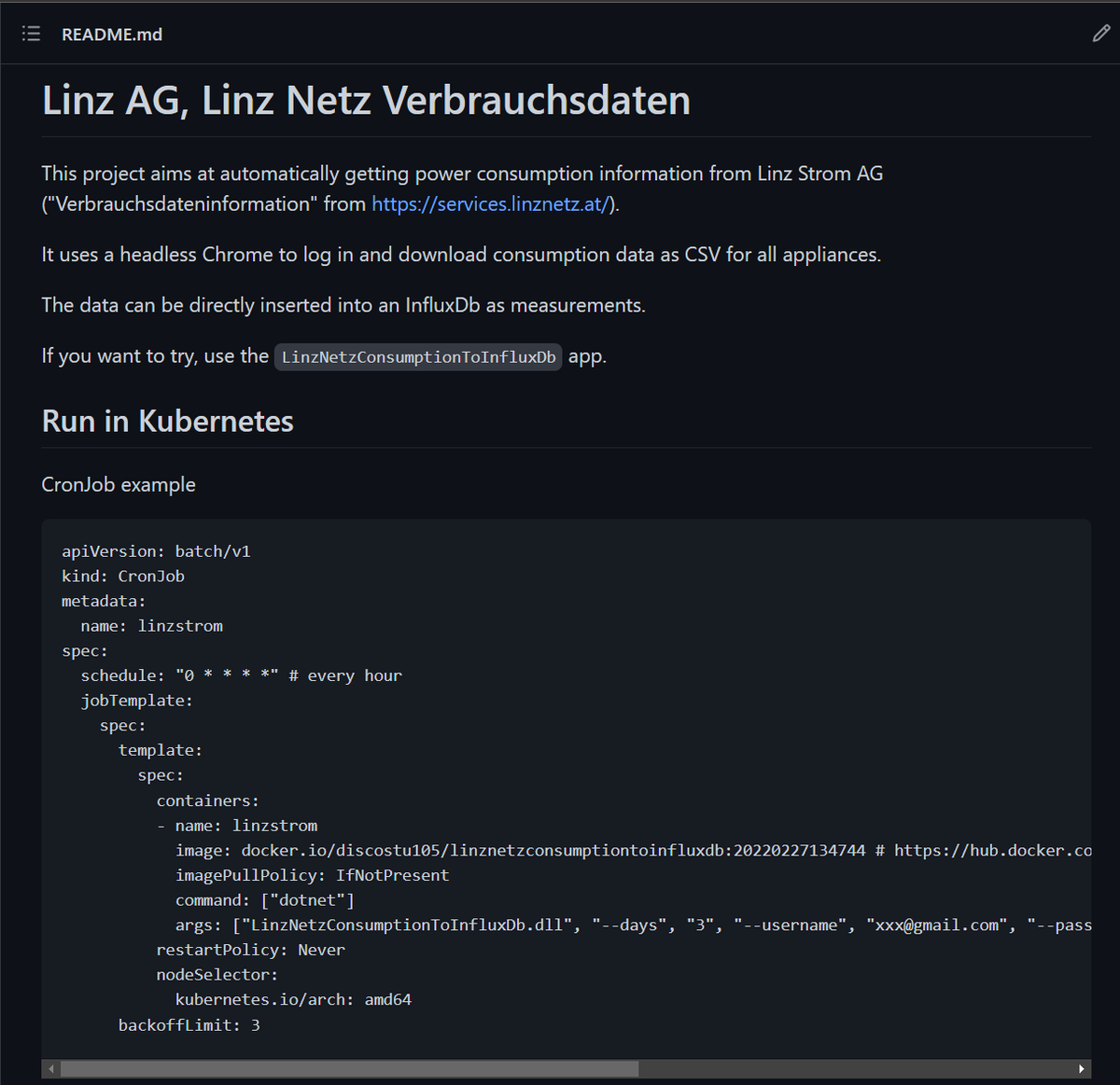 discostu105's tweet photo. Got into a nice coding exercise last weekend. Wrote a crawler which fetches the power consumption history of my house from Linz AG and automatically stream the data into my local InfluxDb. Now I can chart my consumption in Grafana. #linzag #linznetz #homeautomation #influxdb https://t.co/M3ZTfHbUsB