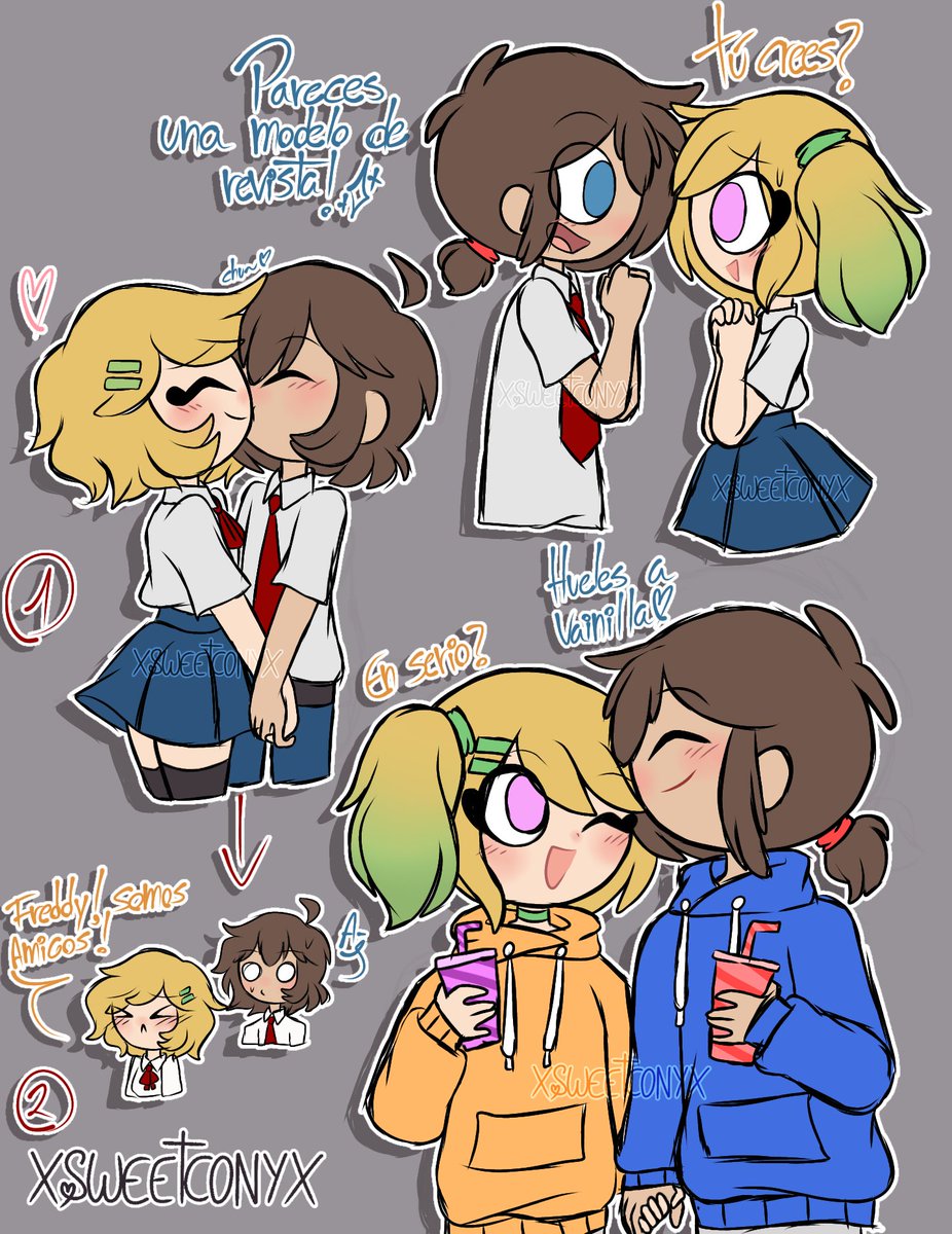 Más cositas que hice del ship!! 
<3💕✨
Me encanta la dinámica que tienen jsjs 🥰
#freddica #freddicafnafhs #fnafhs #fhs