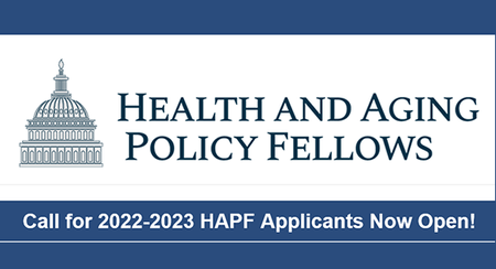 The Health and Aging Policy Fellows Program is recruiting for the 2022-2023 cycle. <a href="/HAPFellows/">HAPFellows</a> is holding an information session March 7 at 12:00pm ET. Applications are due April 15, 2022.
ow.ly/fnlI50I4Hnq