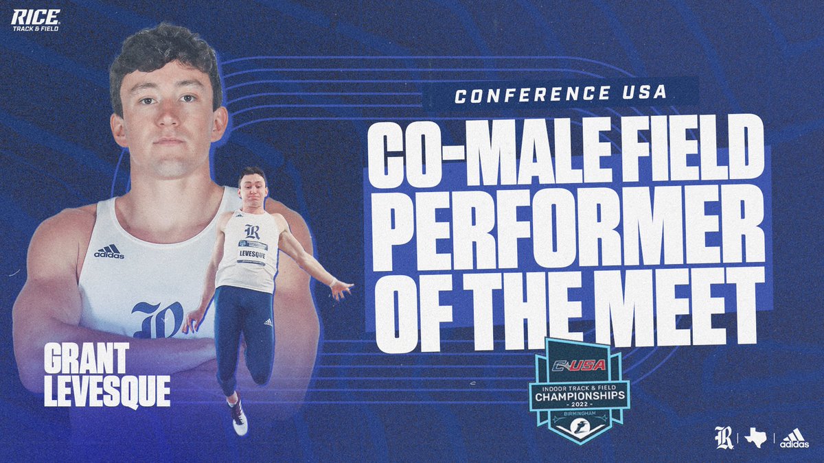 RELEASE | <a href="/Grant_Deca/">Grant Levesque</a> has been named the #CUSATF Indoor Co-Male Field Performer of the Meet! 🏅

📰 » RiceOwls.co/LevesquePOM

#GoOwls👐 x #RFND