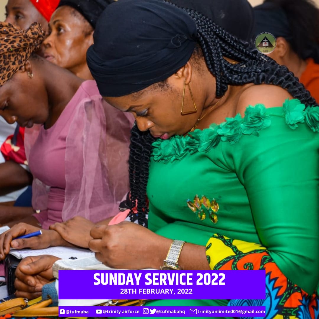 TufmAbaHQ's tweet photo. #SundayService
#20thFebruary2022
#WithBishopAgubosim
#TufmAbaHQ
#TufmService
#TufmGlobal
PRESENT YOUR STRONG REASONS SERIES 26.02.2022.
Miriam and Aaron died just because they spoke against God's elect. Numbers 12:1; 20:1, 28. https://t.co/sjvzgovtAF