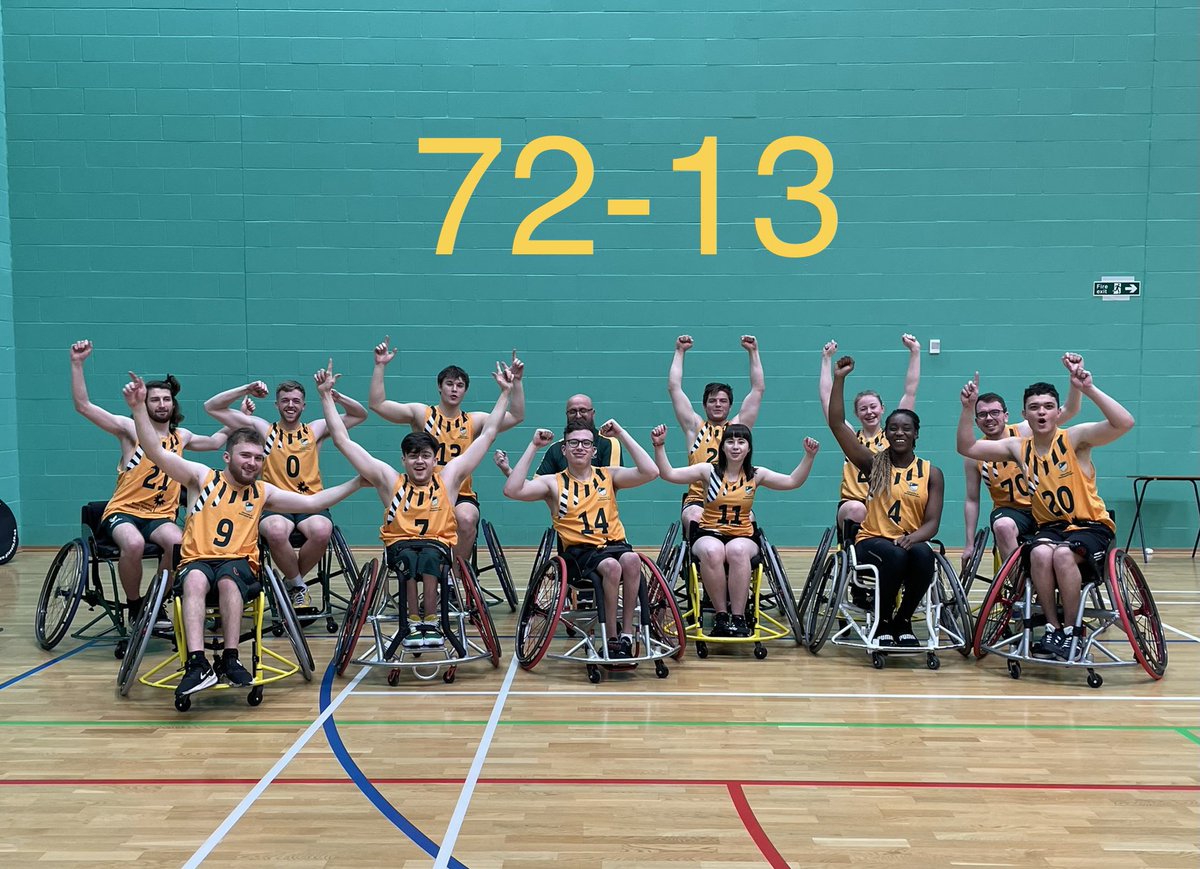 .<a href="/BUCSsport/">BUCS</a> | Congratulations to <a href="/UoN_WBB/">UoN WheelBBall</a> <a href="/TheRealMyth/">Martin Austin MBE</a> on their quarter final win against <a href="/BrunelWC_BB/">Brunel Wheelchair Basketball</a> : 72-13. Next stop Durham in the semi finals. #greenandgold #WeareUoN #universitysport #parasport <a href="/BritWheelBBall/">British Wheelchair Basketball</a>