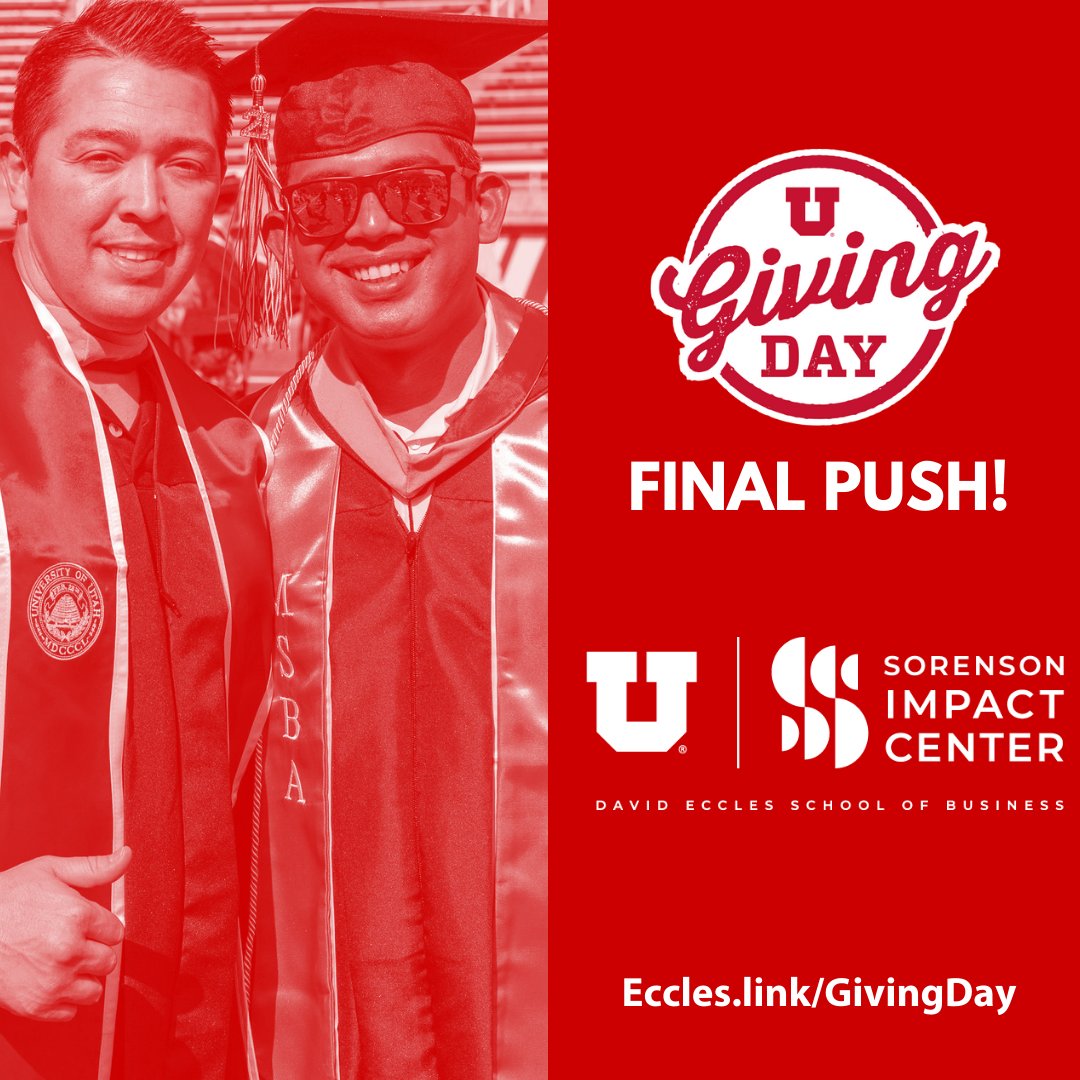 With less than 2 hours to go we need your support! We are half way to our goal of 100 donations! Visit Eccles.Link/GivingDay to give $1!