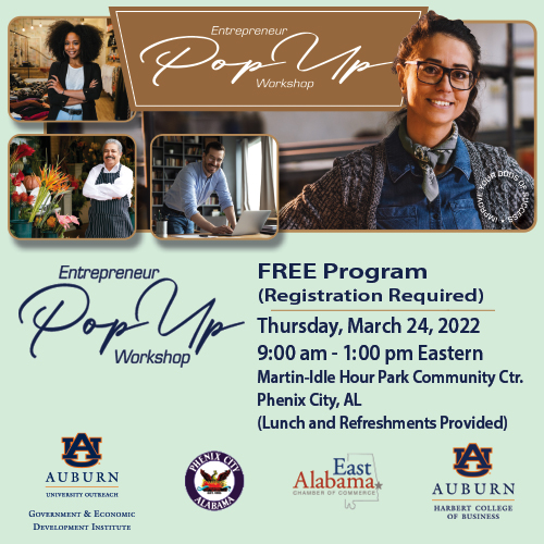 ealabamachamber's tweet photo. If you or someone you know is looking to start a business, this is a great workshop held right here in Phenix City.  Seating is limited.

#PopUp #PhenixCity #AU #Alabama #Free #Business #SmallBusiness #AuburnUniversity #Lunch #ShopLocal #columbusga #fortbenning #fortmithchell https://t.co/PhUISI1cAP
