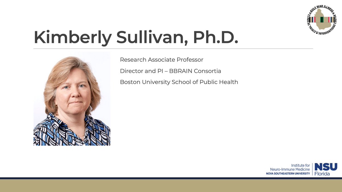 Our second speaker of the 2022 SHIELD Conference featured Dr. Kimberly Sullivan (<a href="/KimSullivanBU/">Kimberly Sullivan</a>)  presenting "BBRAIN: Working together to develop diagnostic markers &amp; treatments for Gulf War illness"

Watch it here: youtu.be/C47lw1WJ94o

#GulfWarIllnessResearch #GulfWarIllness