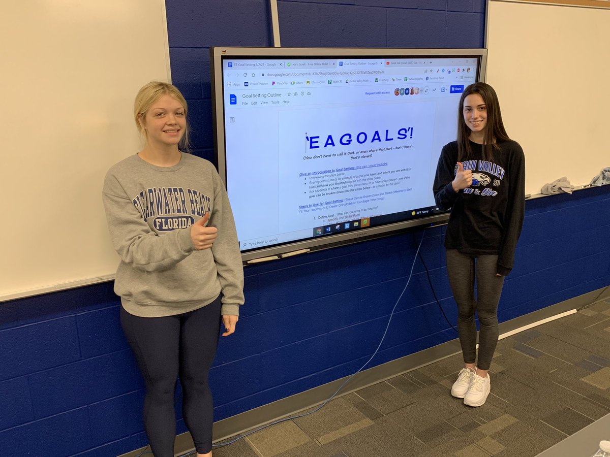 BeyersMr's tweet photo. Eagle Time students spending time setting goals today! @dru_iles @Jaydnjarman1 #EGOALS #Eagles https://t.co/RkCLvrNZaA