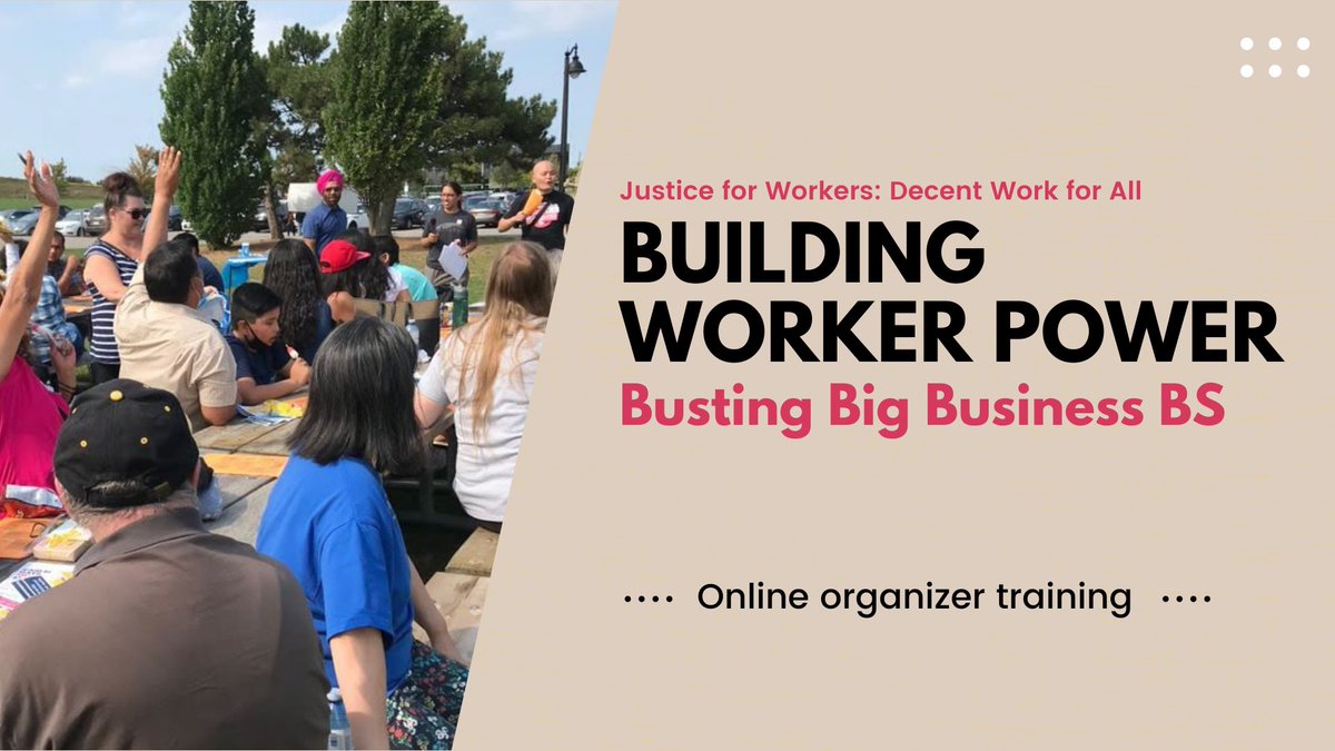 fairwagesnow's tweet photo. 📢TONIGHT at 6:30 pm EST! 
➡️ Don't miss this online organizer training! 
➡️ Let's learn how to bust the Big Business BS so we all feel more confidence to demand #Justice4Workers!! 
Register here 👇🏿👇🏾👇 to get the Zoom link: https://t.co/yXG3GI6i6s https://t.co/nCcsVUQXyS