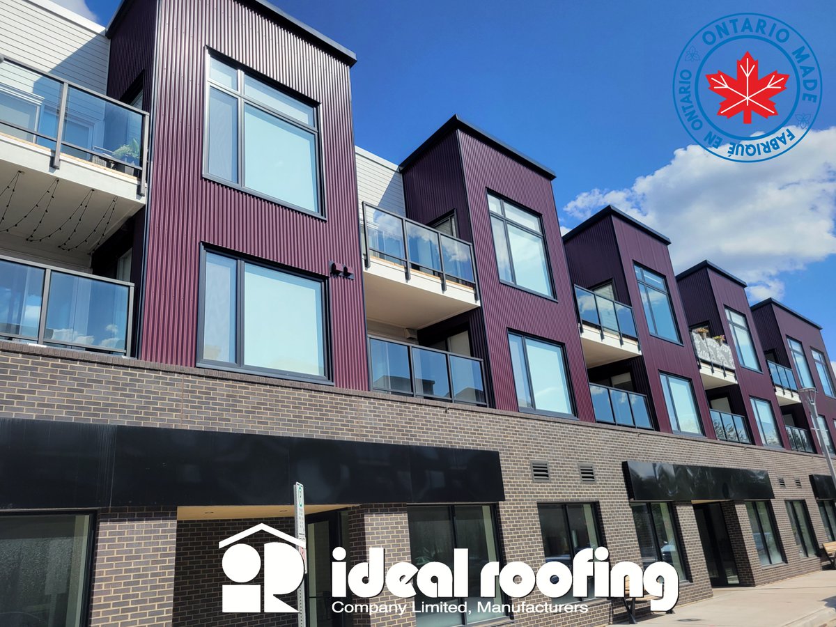 IdealRoofing29's tweet photo. Ideal Roofing's Corrugated 7/8'' steel panels in the colours Burgundy and Charcoal were used for this amazing project located in Moncton, NB.
https://t.co/Jd9NPC3oJU
#idealroofing #steelsiding #CSSBI https://t.co/1JQspFgCw9