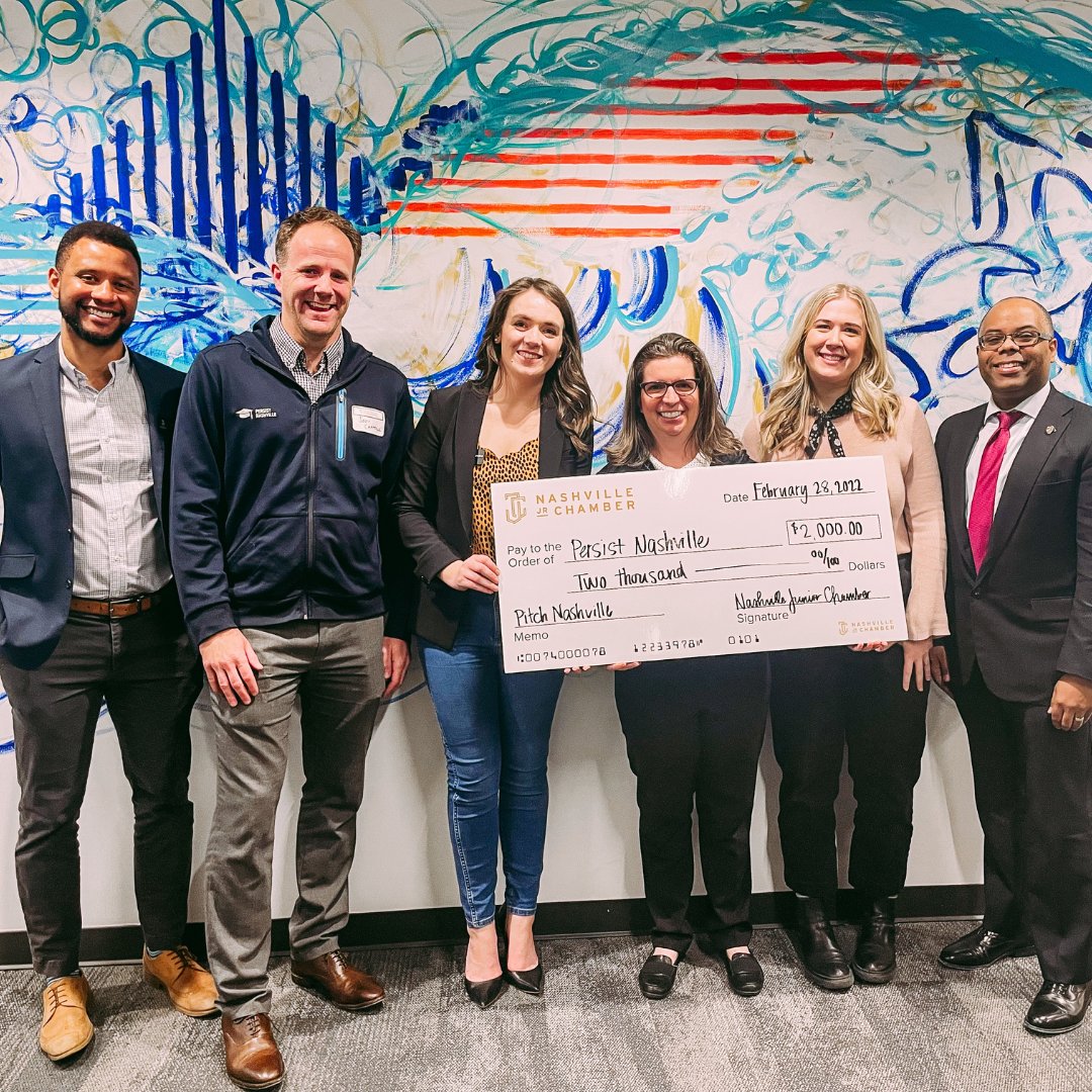 Congratulations to @PersistNash on winning this year's Pitch Competition! 

We are so thankful to everyone that attended, our amazing presenters, and our sponsors — <a href="/BELLConstCo/">BELL Construction</a>, <a href="/LaunchTN/">Launch Tennessee</a>, <a href="/CBRE/">CBRE</a>, <a href="/CoreCivic/">CoreCivic</a>, <a href="/studiobanknash/">Studio Bank</a>, <a href="/PegLegPorker/">Peg Leg Porker</a> &amp; <a href="/Tazikis/">tazikis</a>.

We'll see you next year!