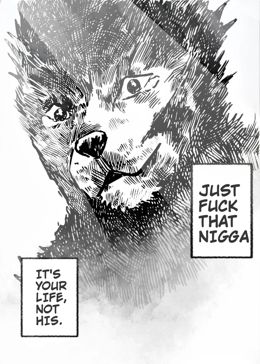 Tendoszn's tweet photo. Dog Nigga is a wild ass manga bro 💀 https://t.co/uD21Kf5F3Z
