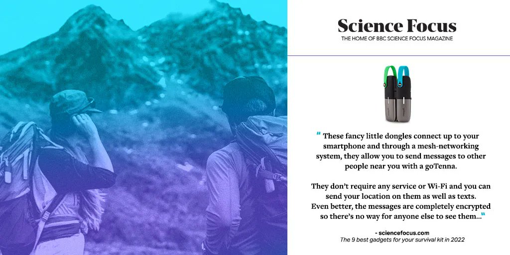 Thank you for the shoutout, <a href="/sciencefocus/">BBC Science Focus Magazine</a>! Go check out their article "The 9 best gadgets for your survival kit in 2022": buff.ly/3pkaOvt