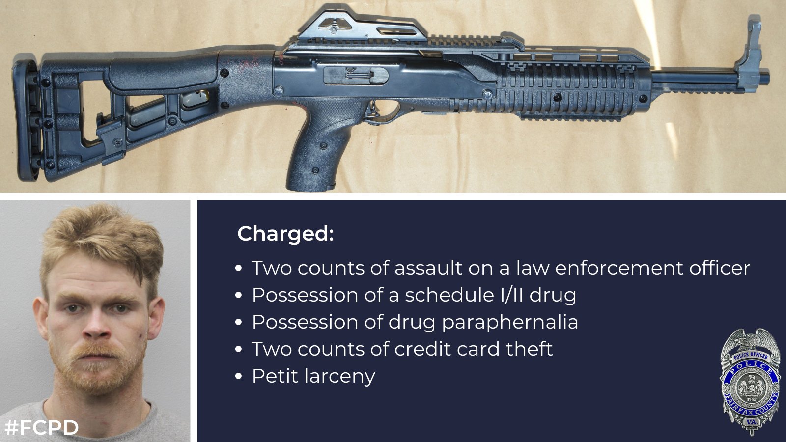 Fairfax County Police on Twitter "Yesterday, Michael Vaughn, 34, was charged with five felonies