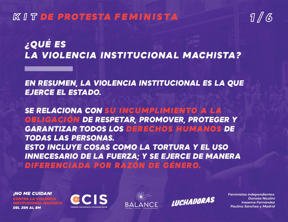 balancejoven's tweet photo. #8M2022 ¿Sabes que es la #ViolenciaInstitucionalMachista ⚠️
De la campaña #NoMeCuidan, que hicimos junto a @CCISmx, @LuchadorasMX, @pau_sym, @dannynicolini y @Irabismo, te dejamos esta info para que puedas identificarla y responder ante ella 🧐
#FuimosTodas https://t.co/Mg91iX53mg