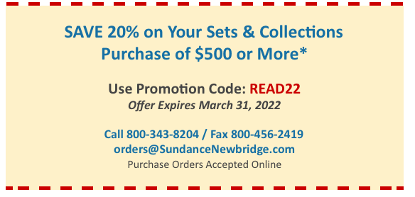 In celebration of National Reading Month we are offering 20% savings on all sets & collections purchases of $500 or more when you use Promotional Code READ22 #NationalReadingMonth #engagingstudents #purposefulinstruction #classroomlibraries #booksets #bookcollections