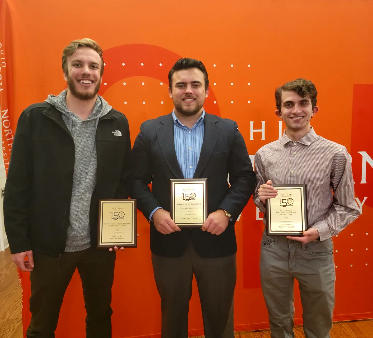 SigEpONU's tweet photo. As SipEp brothers we strive to earn Greek Awards, and this year we really did earn them.

Jake Tanski - Outstanding Greek Athlete of the Year 
Chapter - Bronze for Standards of Excellence 
Attilio Santillo - Outstanding New Member Scholar of the Year https://t.co/rT0EDHQBd5